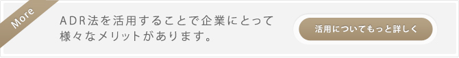 ADR法を活用することで企業にとって様々なメリットがあります。 ADR法の活用についてもっと詳しく見る